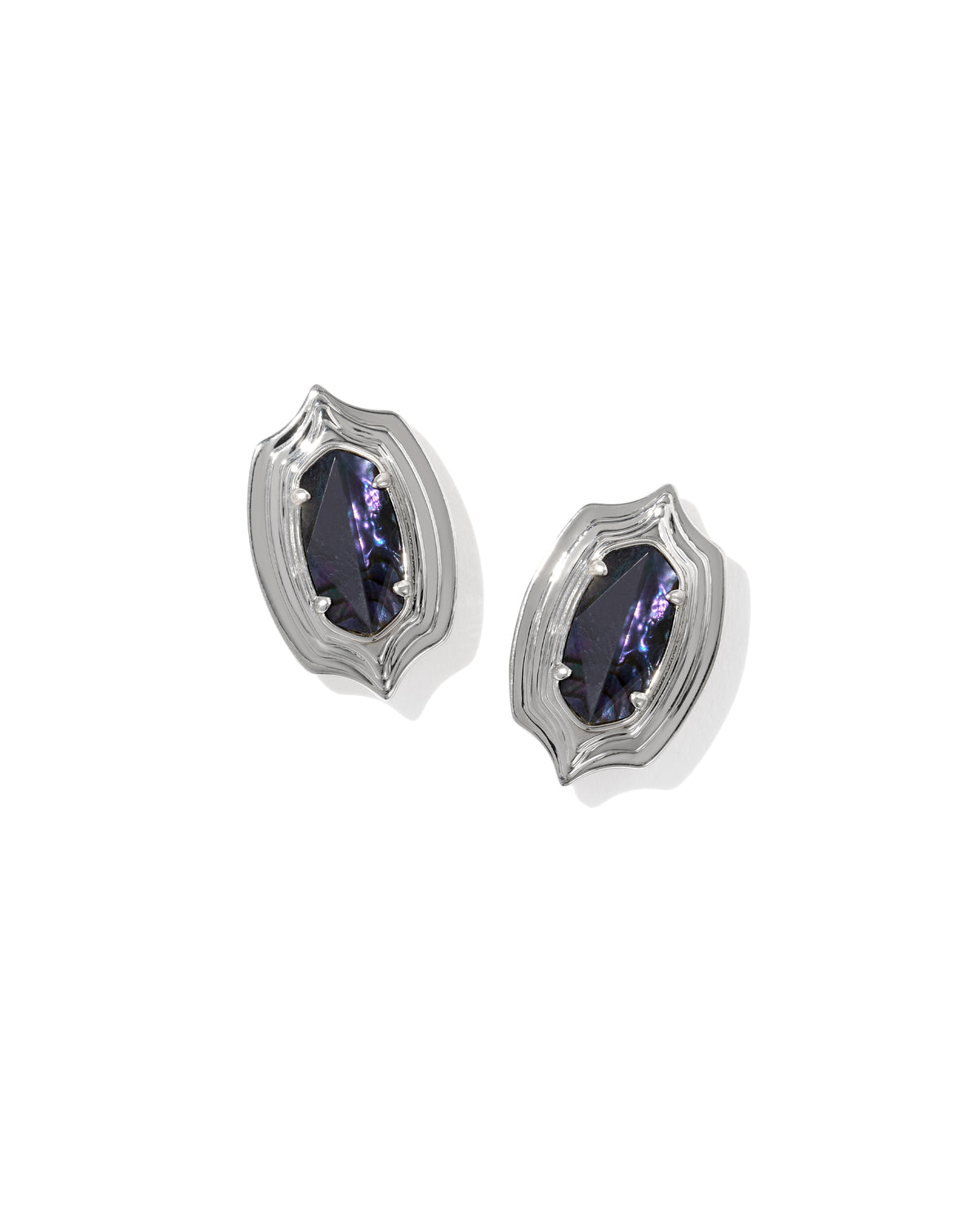 Ellie Stepped Frame Stud Earrings