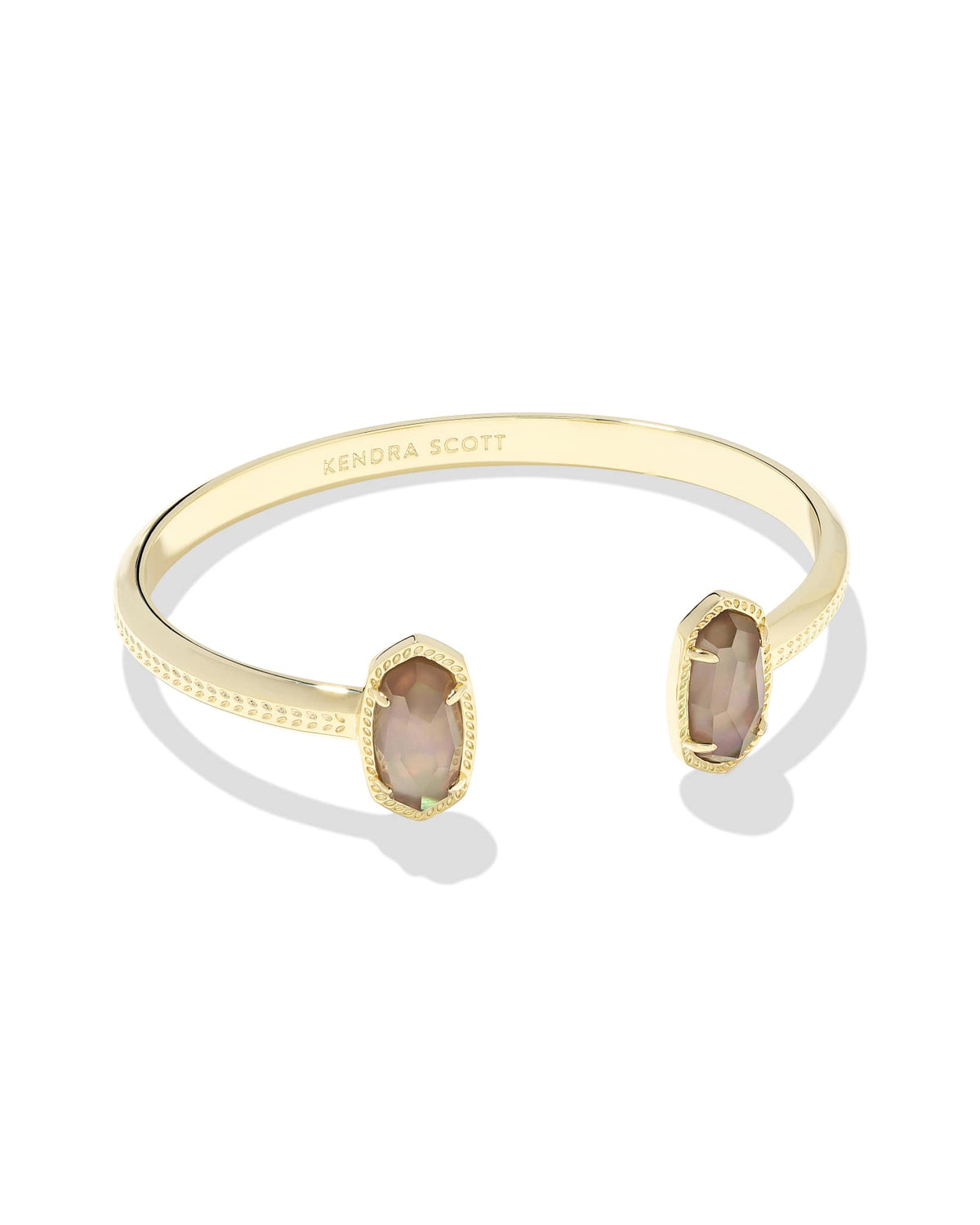 ELTON CUFF BRACELET GOLD TAUPE MOTHER OF PEARL