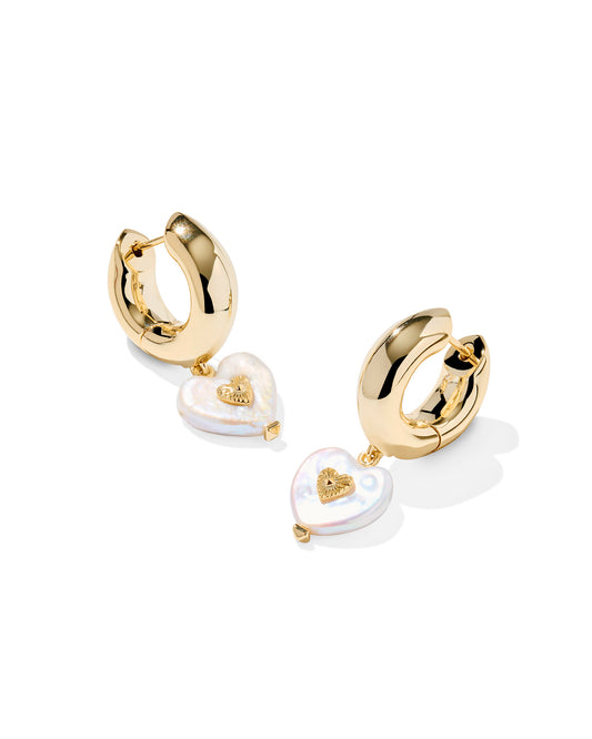 Sasha Heart Huggie Earrings