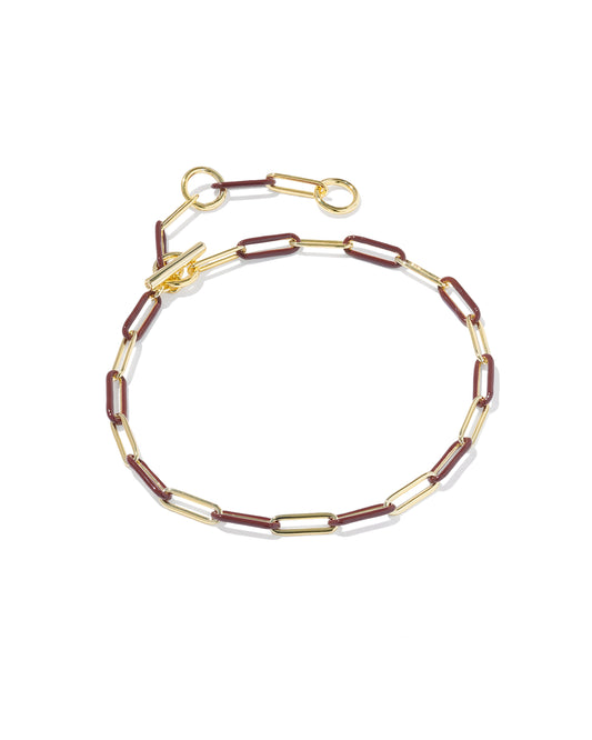 Courtney Enamel Link and Chain Bracelet