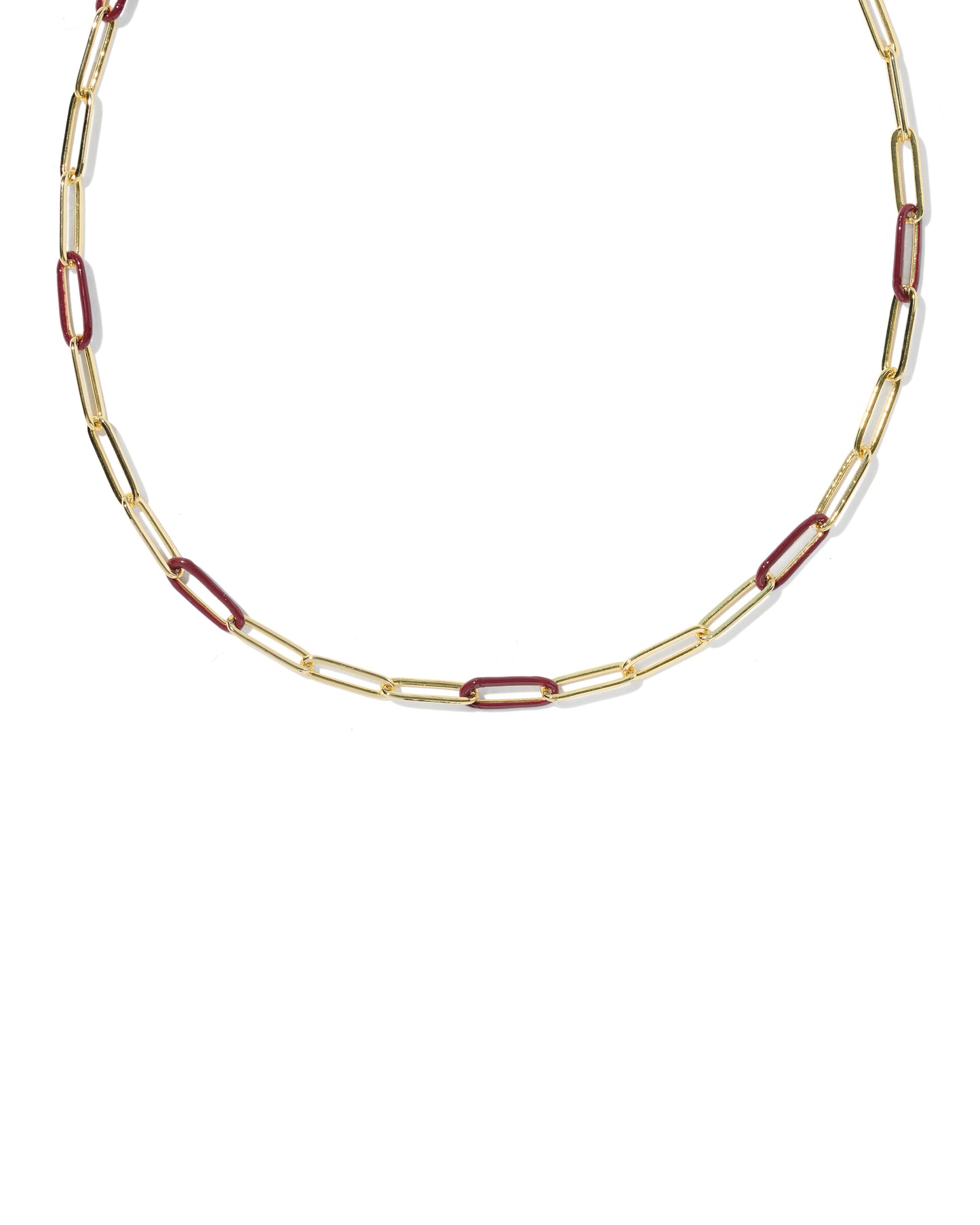 Courtney Enamel Link and Chain Necklace
