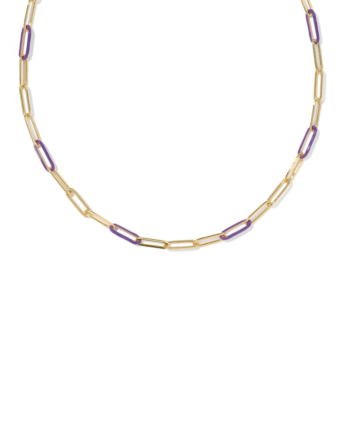 Courtney Enamel Link and Chain Necklace