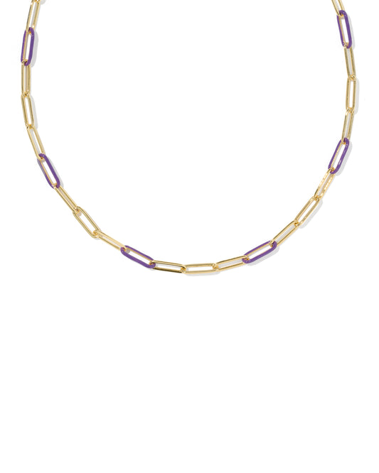 Courtney Enamel Link and Chain Necklace