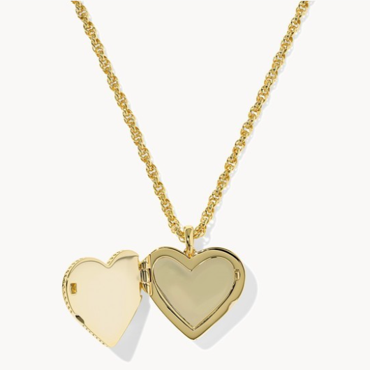 Ari Puffy Heart Locket Short Pendant Necklace - Brazos Avenue Market 