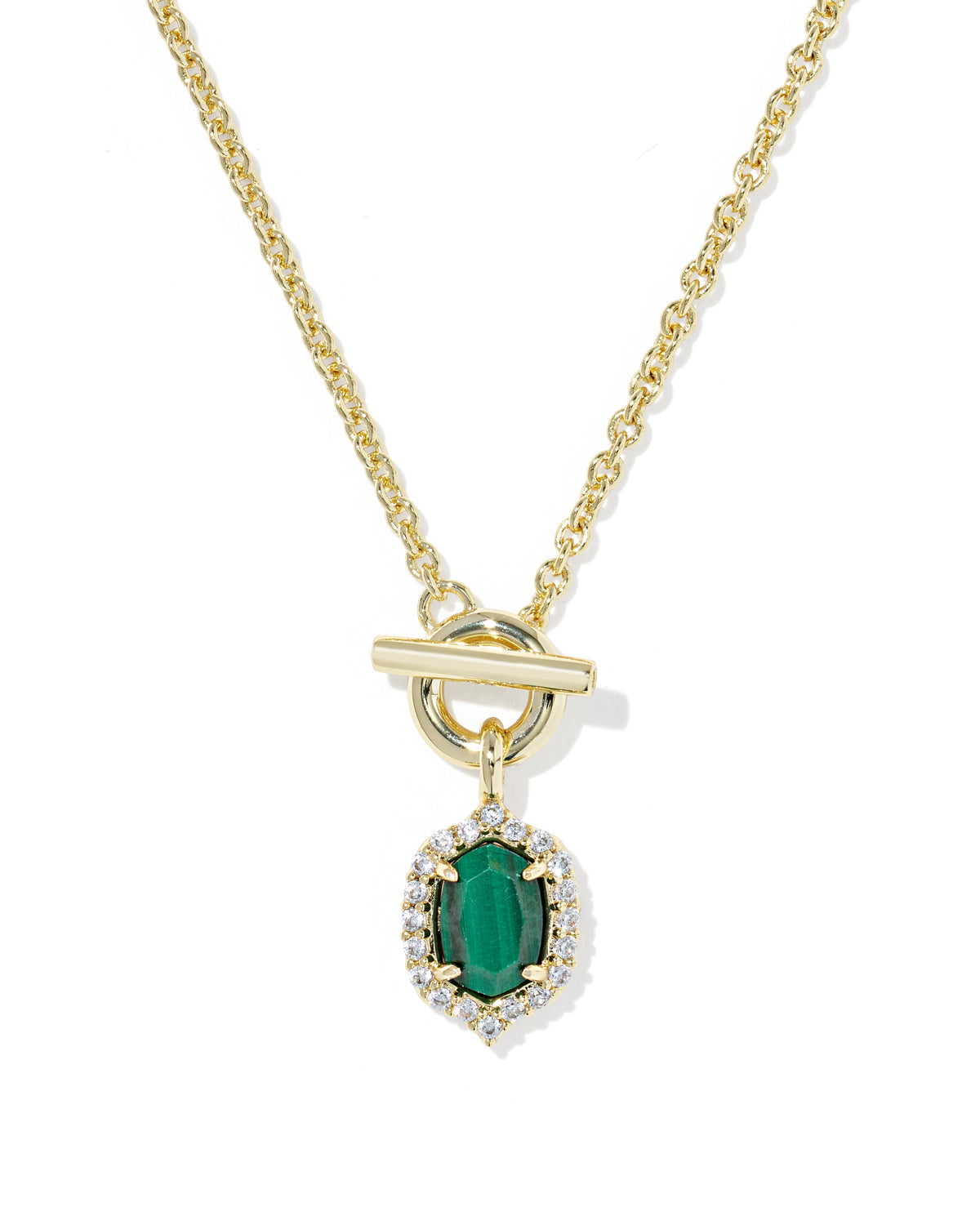 Daphne Crystal Frame Toggle Necklace