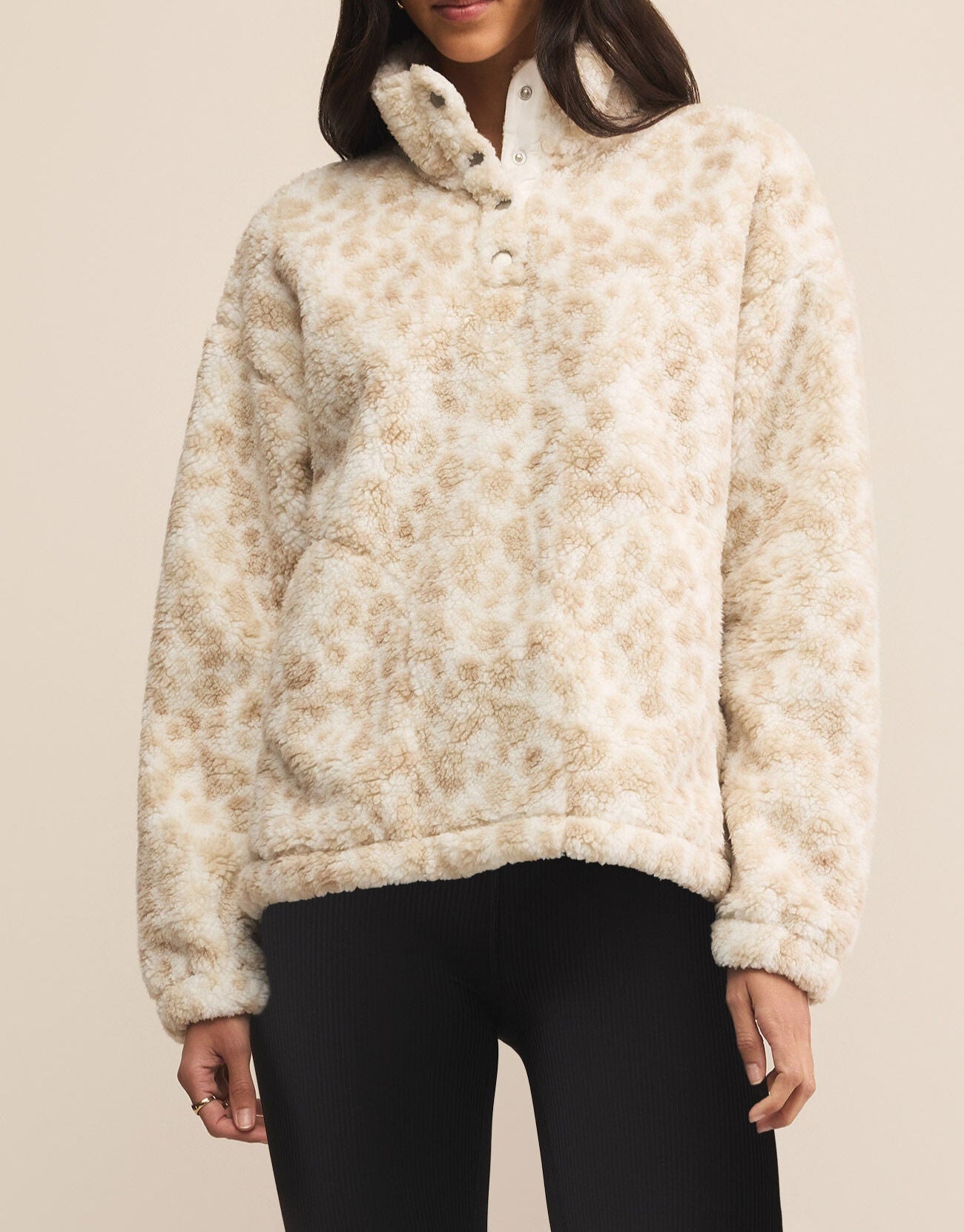 Brooklyn Leo Sherpa Jacket - Brazos Avenue Market 