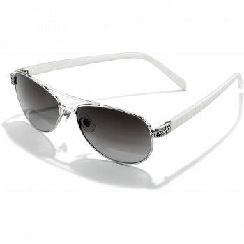 Sugar Shack White/Silver Sunglasses - Brazos Avenue Market 
