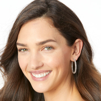 Twinkle Splendor Medium Hoops - Brazos Avenue Market 