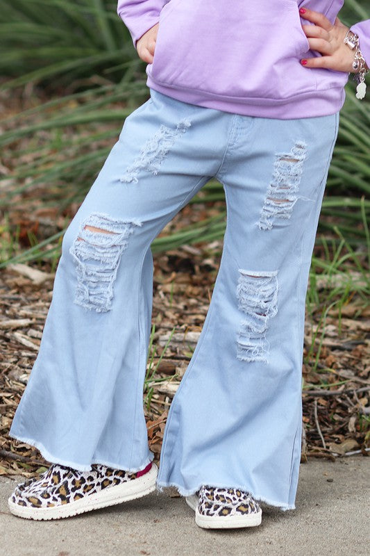 Distressed Boot Cut Jeans