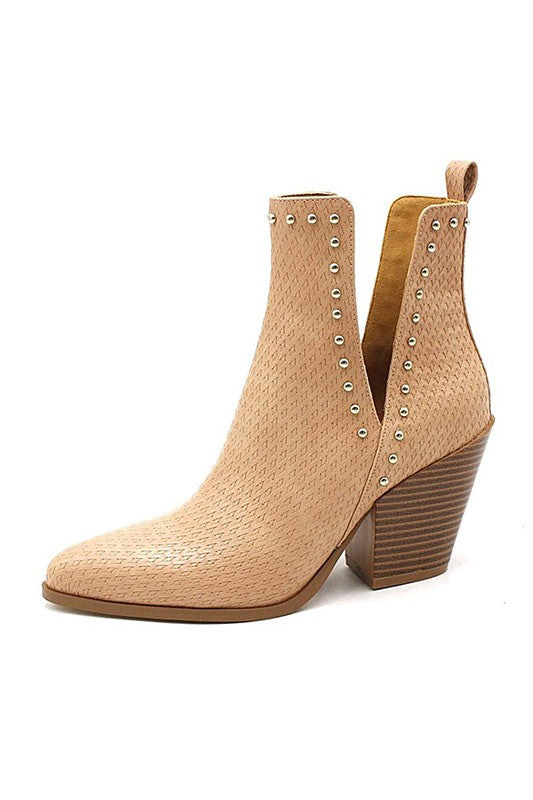 Side Cutout Casual Booties