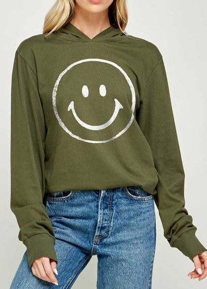 Happy Face Graphic Hoodie
