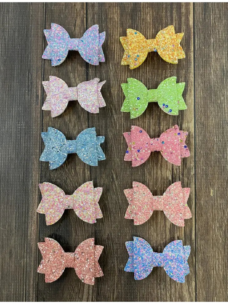 Glittery Bow Clippie Variety Pack - 10ct