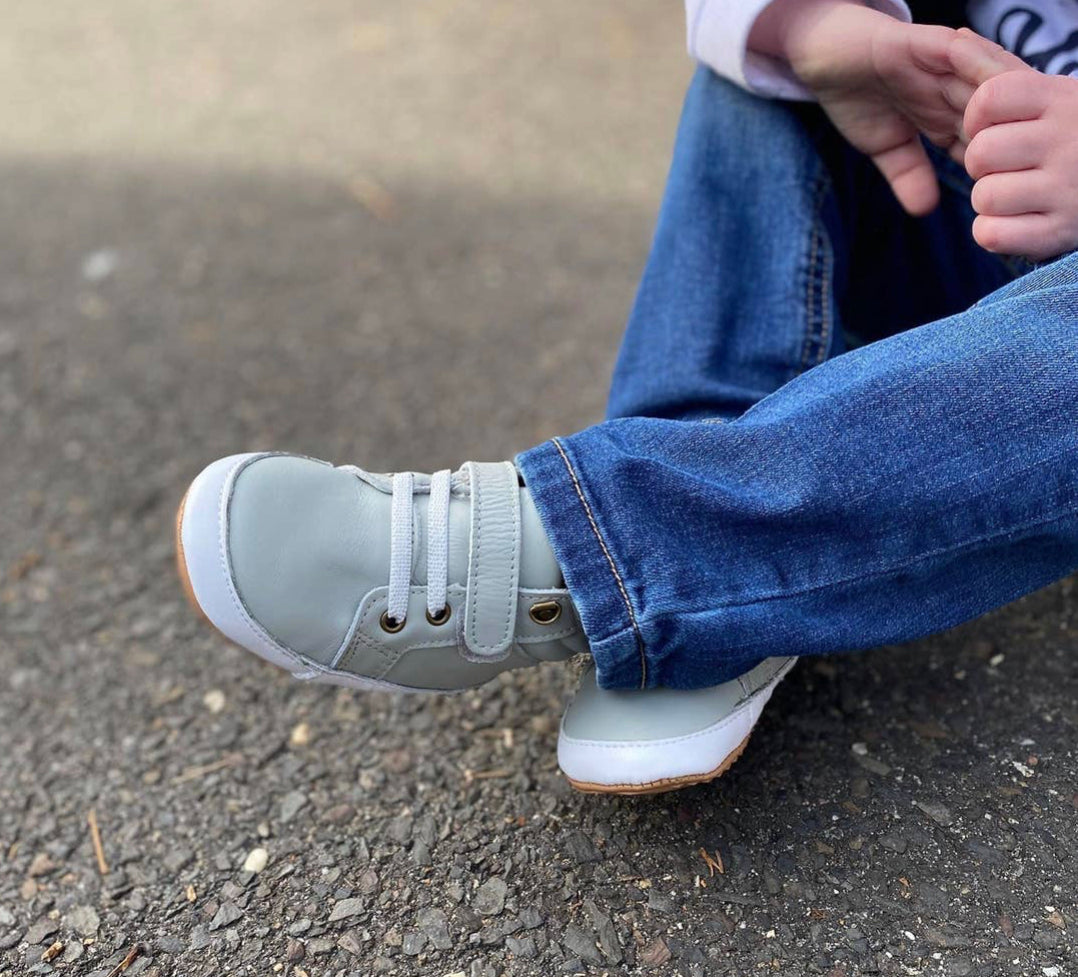 Leather High Top Baby and Toddler Sneakers - Brazos Avenue Market 