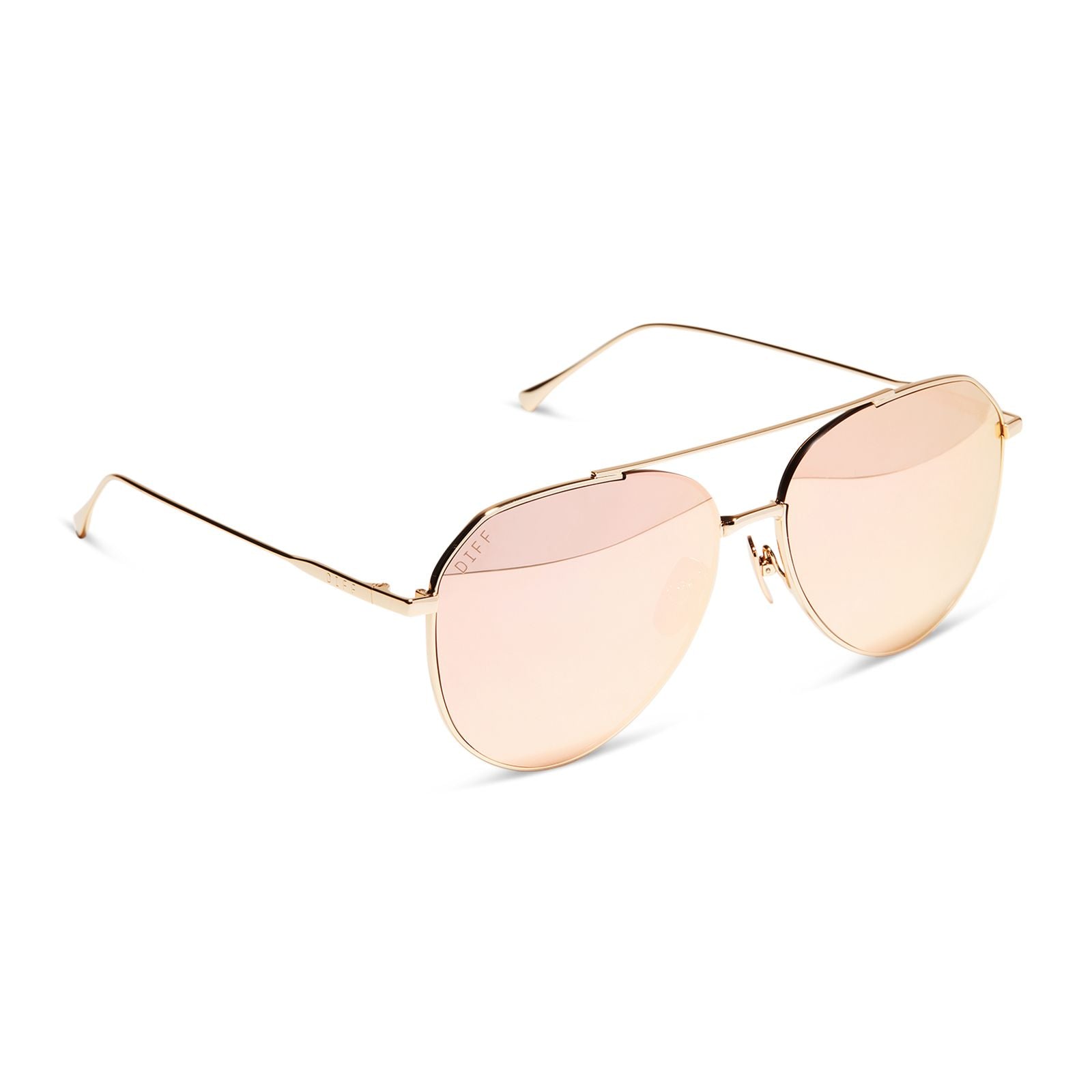Dash Gold Peach Mirrored Lense Sunglasses - Brazos Avenue Market 
