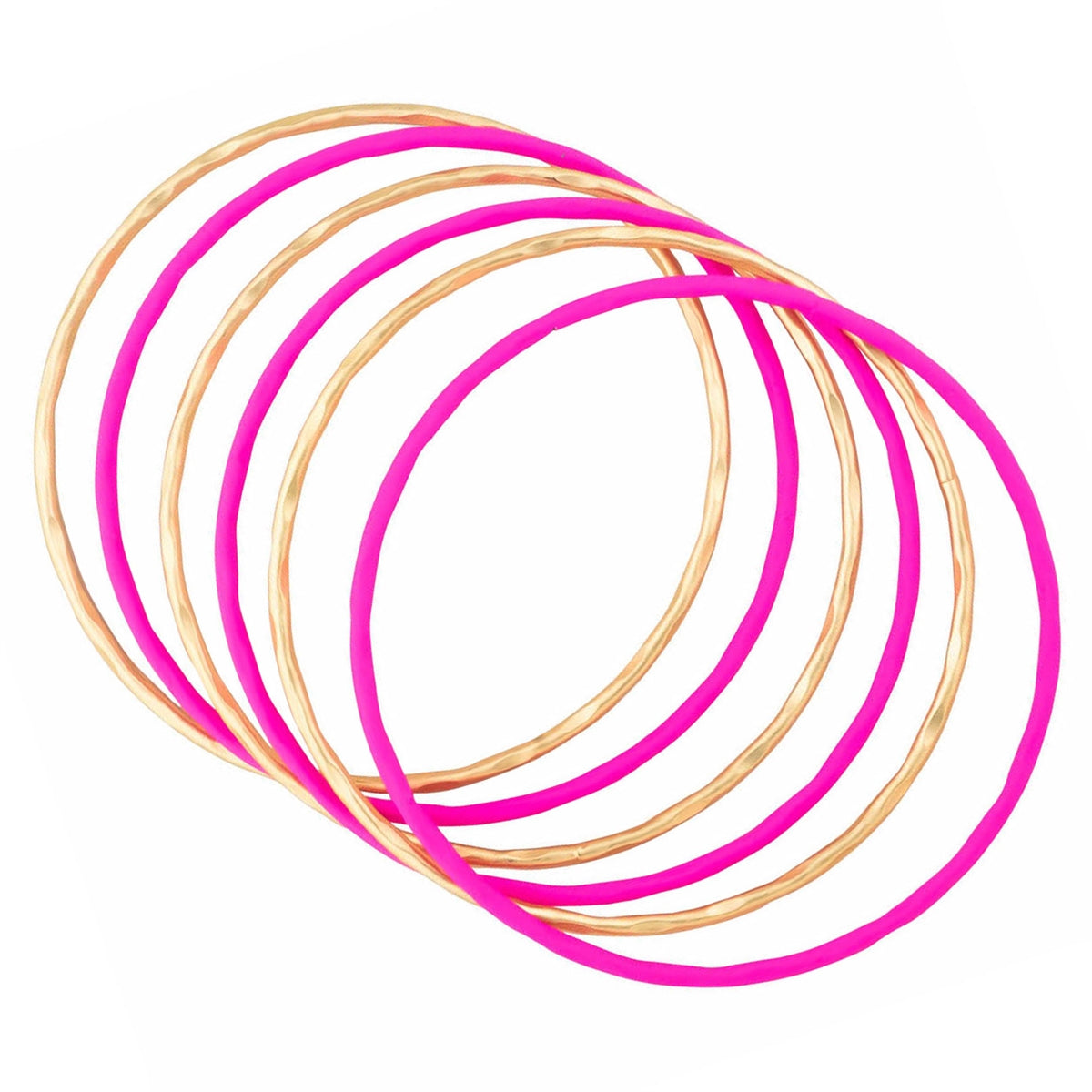 Color Coated and Metal Gold Bangles Set of 6