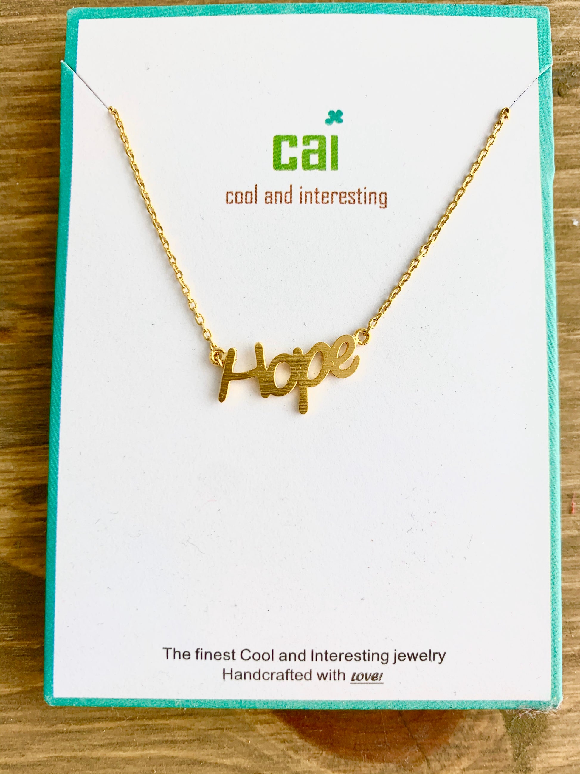CAI Hope Necklace- Gold - Brazos Avenue Market 