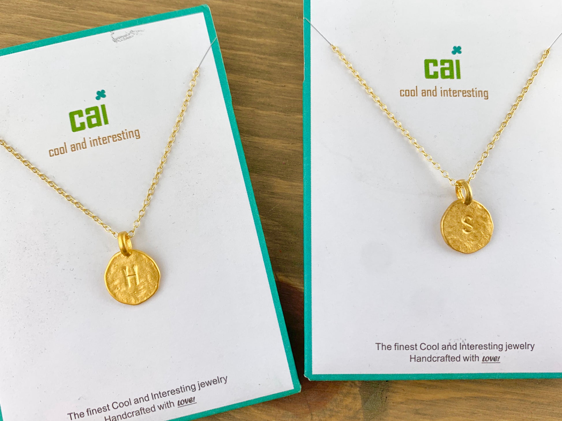 CAI Initial Necklaces- Gold - Brazos Avenue Market 