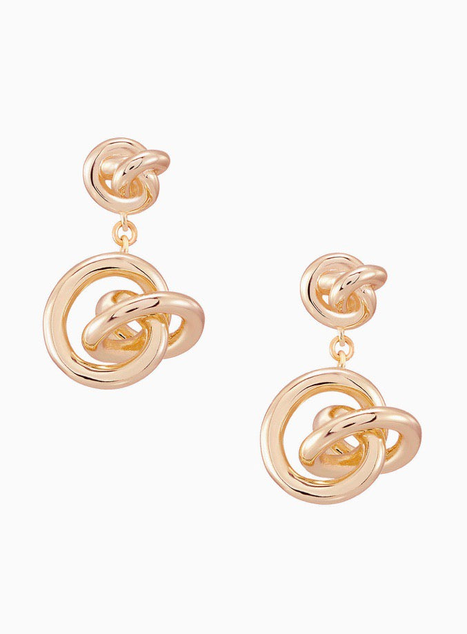 Presleigh Love Knot Rose Gold Earrings - Brazos Avenue Market 