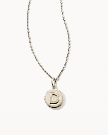 Letter Coin Charm Necklace
