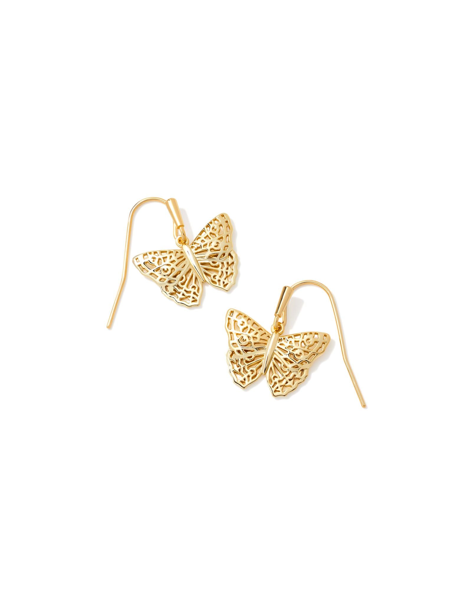 Hadley Butterfly Small Drop Earrings - Brazos Avenue Market 
