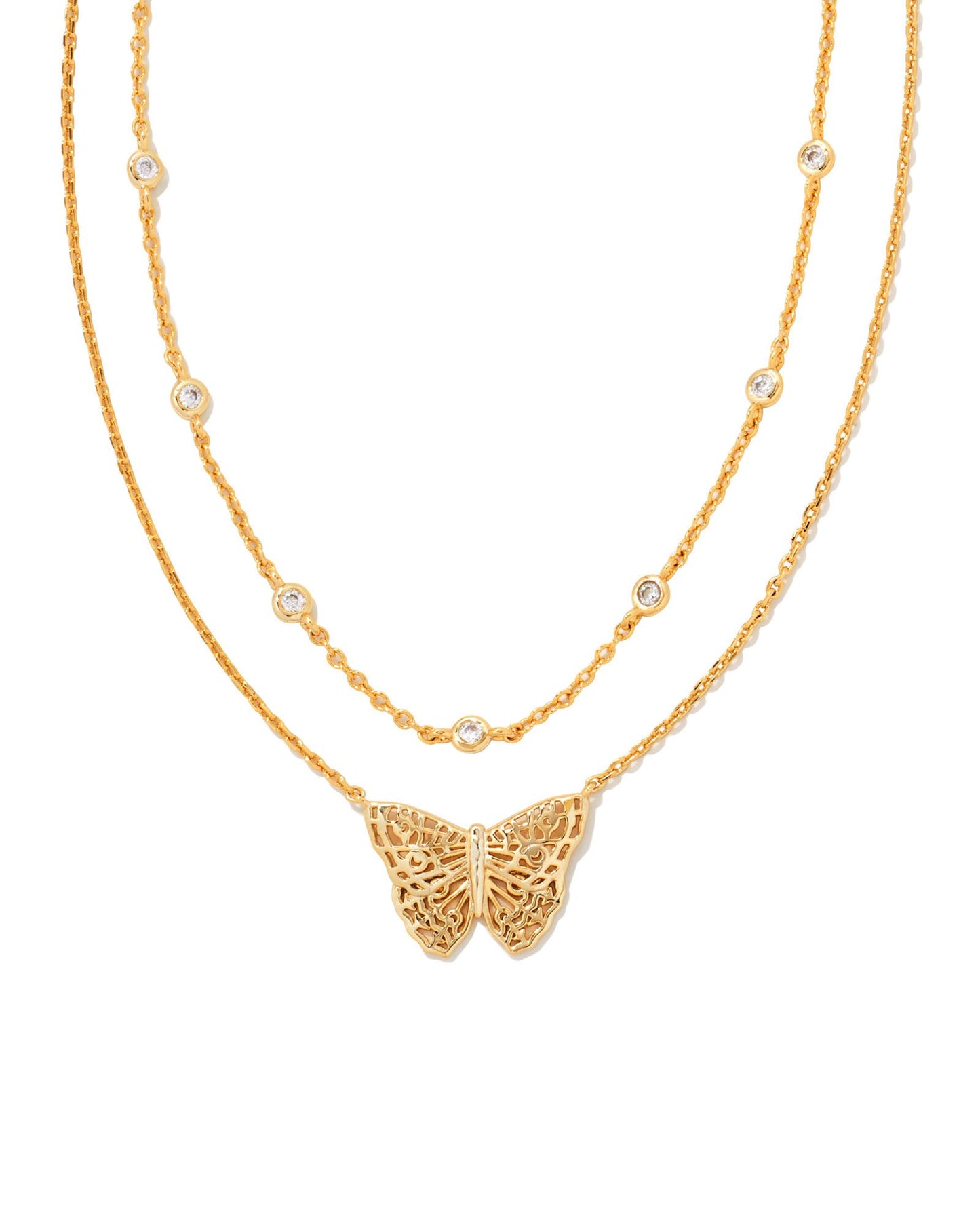 Hadley Butterfly Multi Strand Necklace