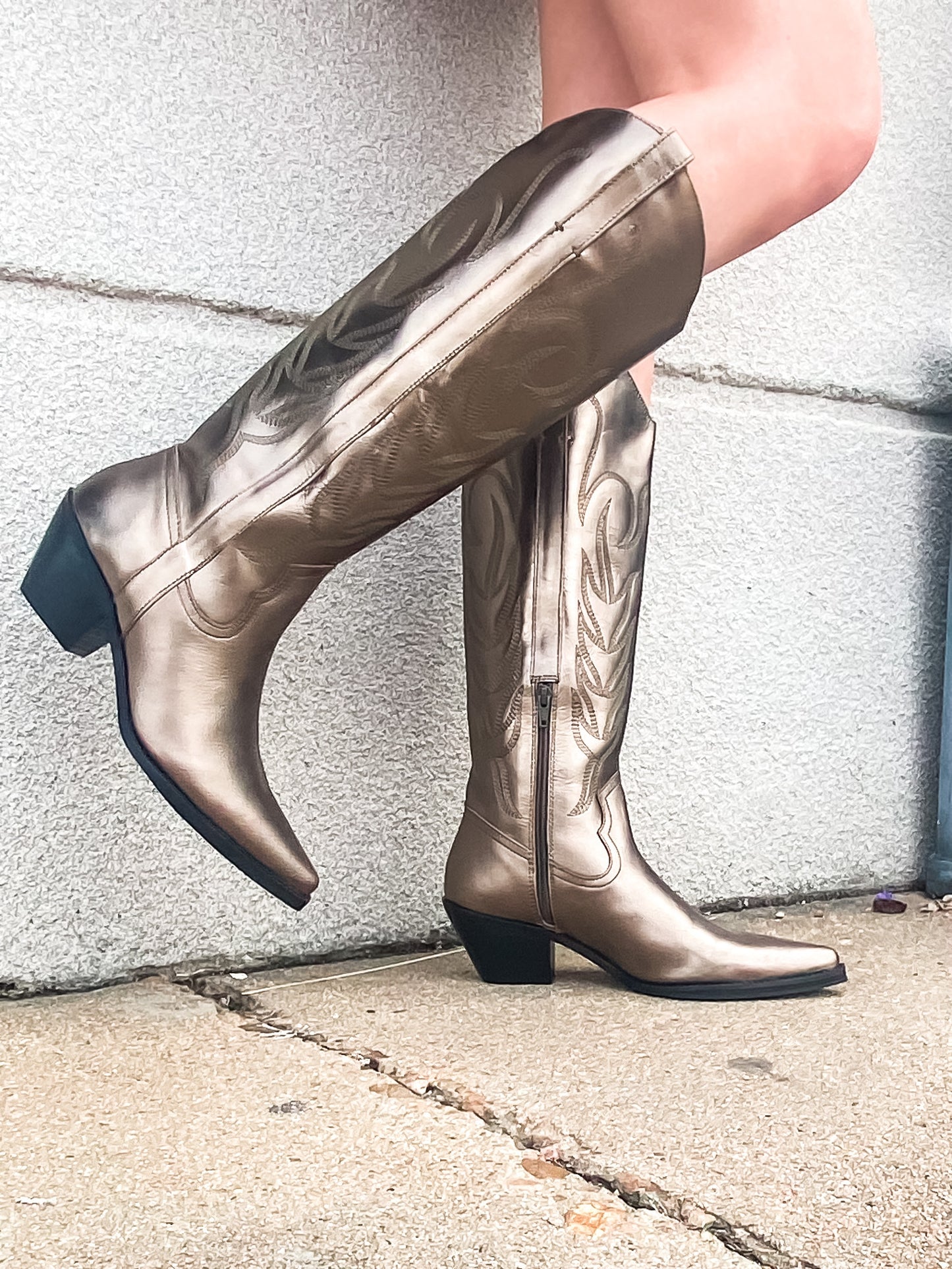 Agency Western Boot - Pewter