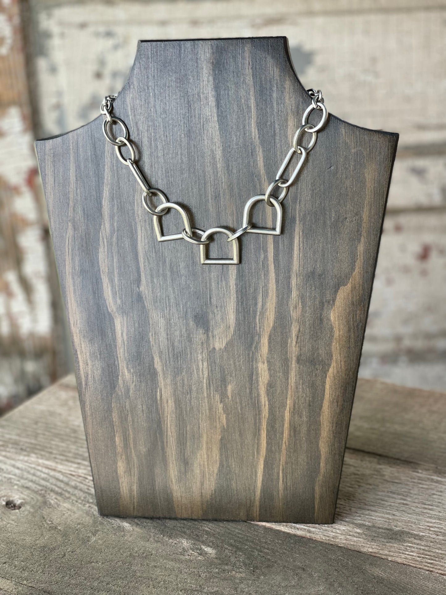 Silver Multi D Chain Necklace