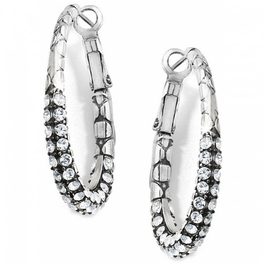 Pebble Pave Hoop Earrings - Brazos Avenue Market 
