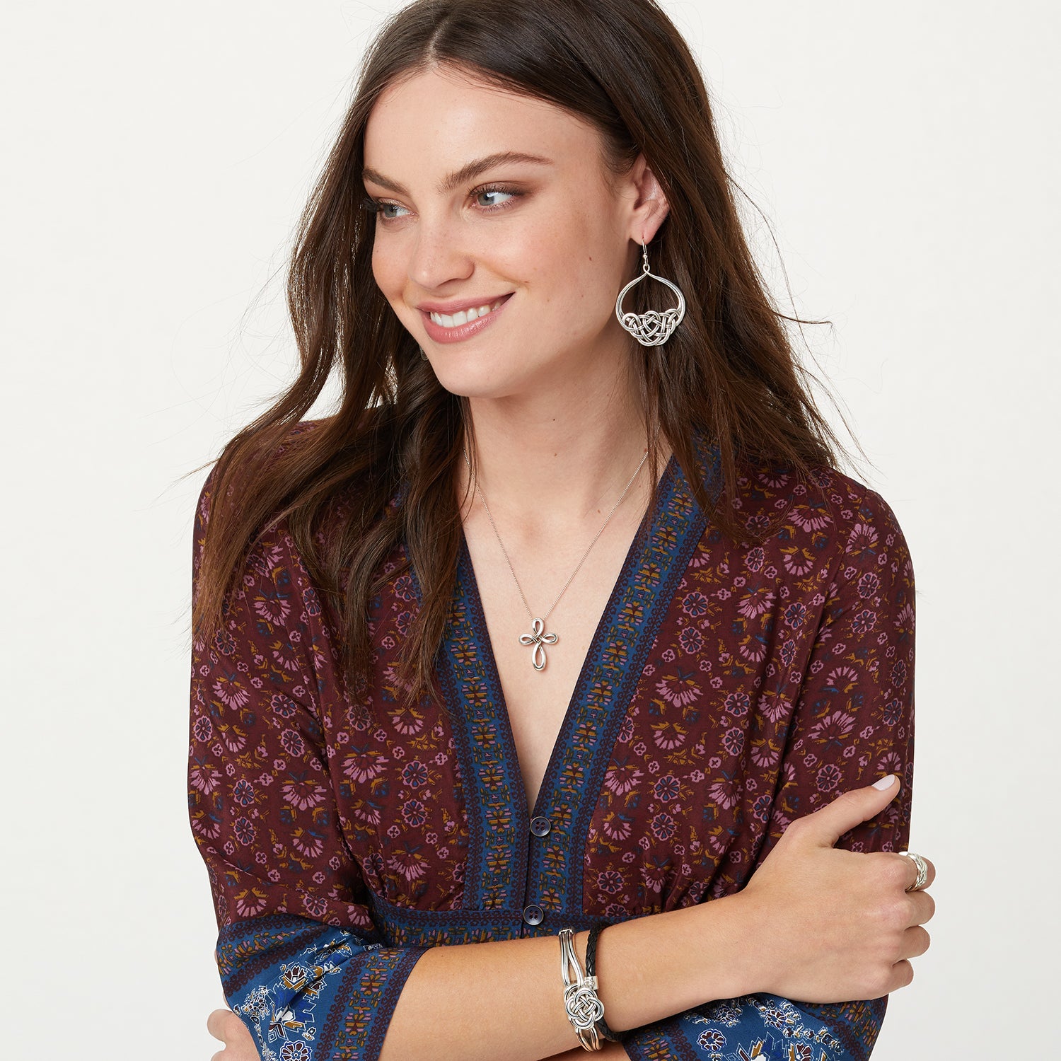 Interlok Petite Cross Necklace - Brazos Avenue Market 