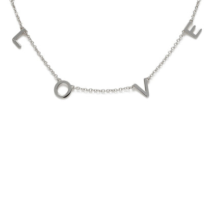 LOVE block letter chain necklace