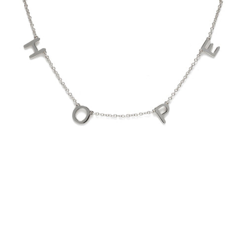 HOPE Block Letter Chain Necklace - Brazos Avenue Market 