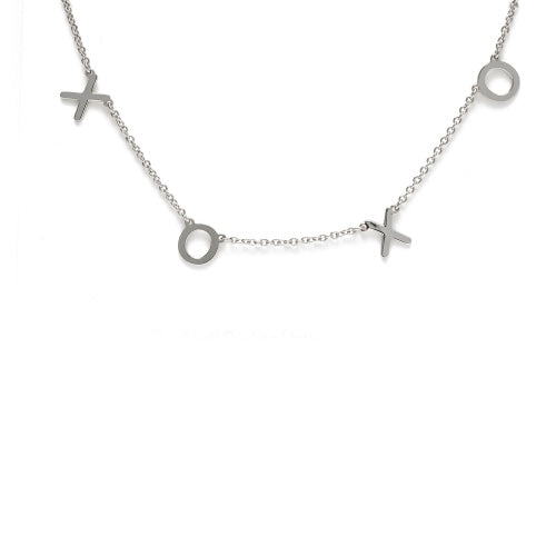 XOXO block letter chain necklace