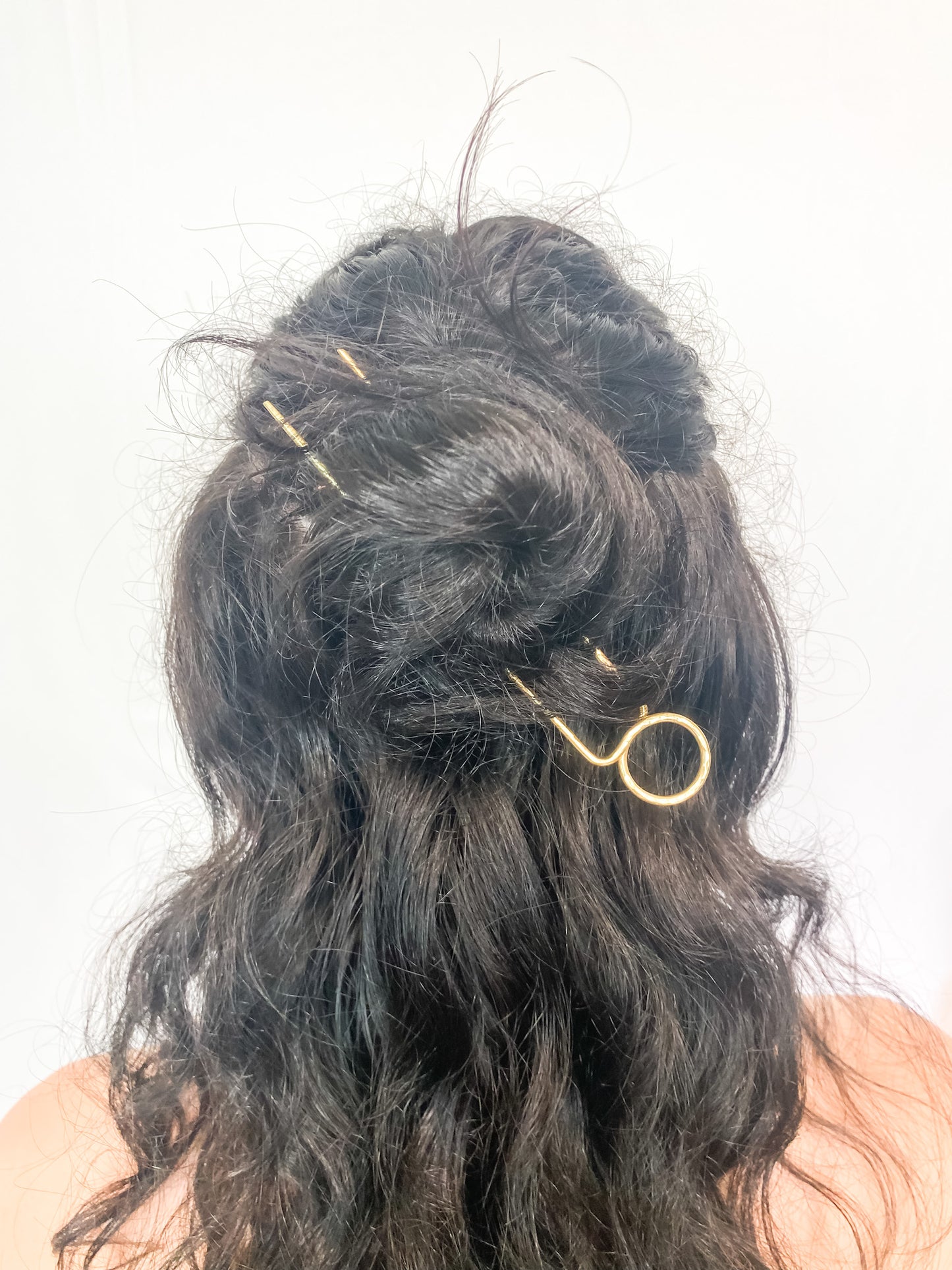 Brass Circle Hair Pin